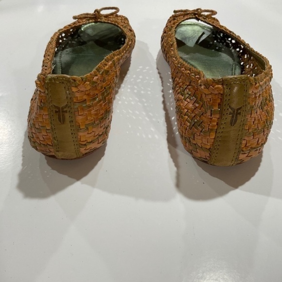 Frye Womens Malorie Woven Leaf Flats 11 - Picture 9 of 12